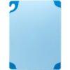 Cutting Board, Blue w/ Saf-T-Grip, 18 x 24 x 1/2" w/ anti-slip Corners, Food safety hook, integrated ruler, NSF