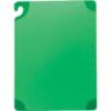Cutting Board, Green w/ Saf-T-Grip, 18 x 24 x 1/2" w/ anti-slip Corners, Food safety hook, integrated ruler, NSF